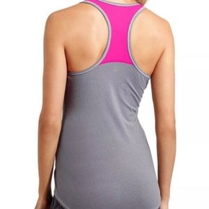 Athleta Chi Tank - Gray with Pink Mesh